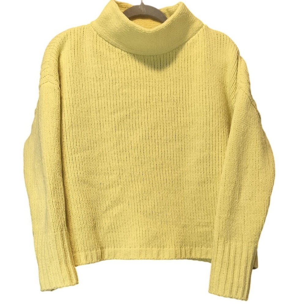 Philosophy Yellow Ribbed‎ Turtleneck Sweater Women SizeM